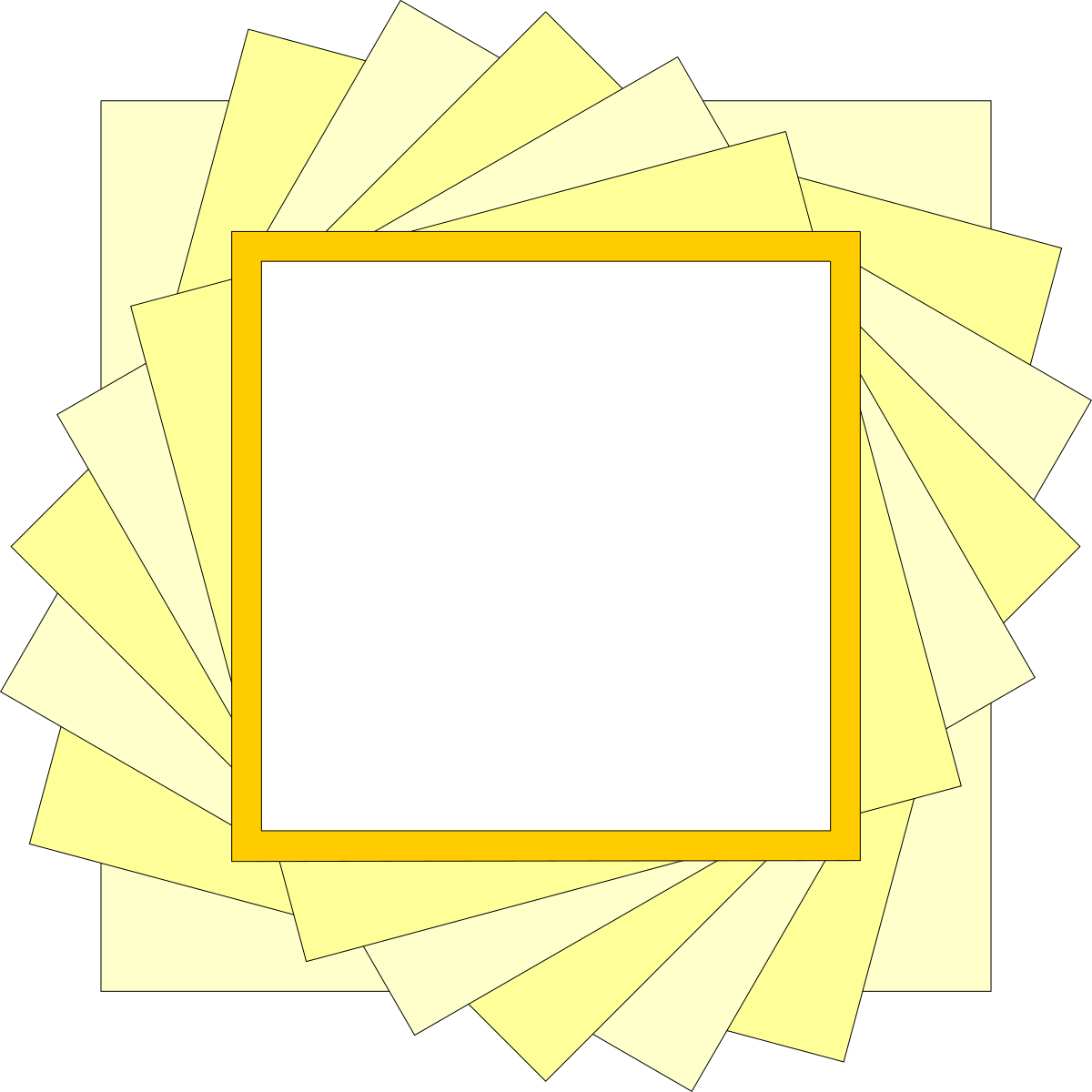 Yellow Squares Clipart Frame - Elegant Borders for Creative Designs