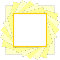 Yellow Squares Clipart Frame - Elegant Borders for Creative Designs