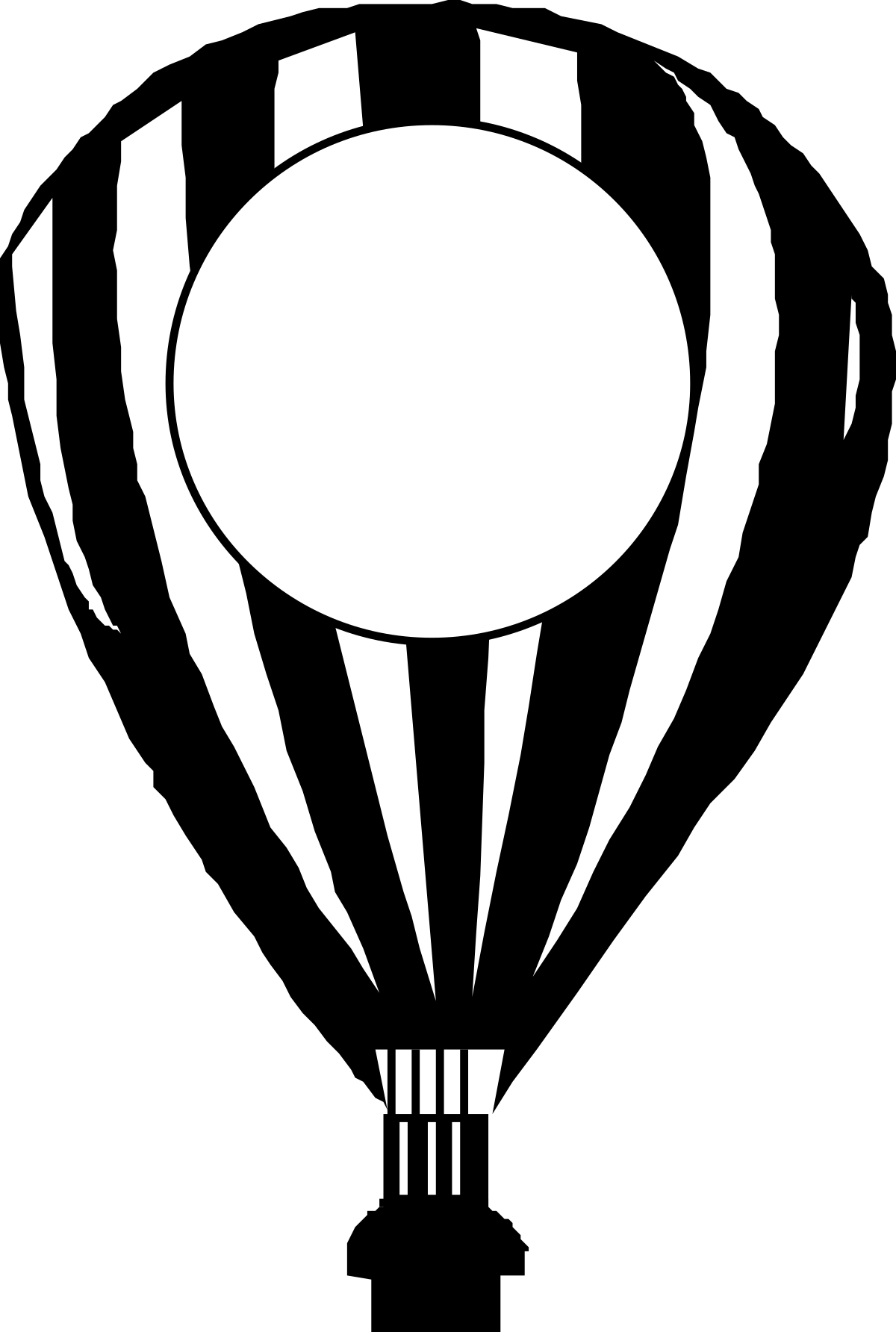 Black and White Logo with White Circle  Classic Clipart Design