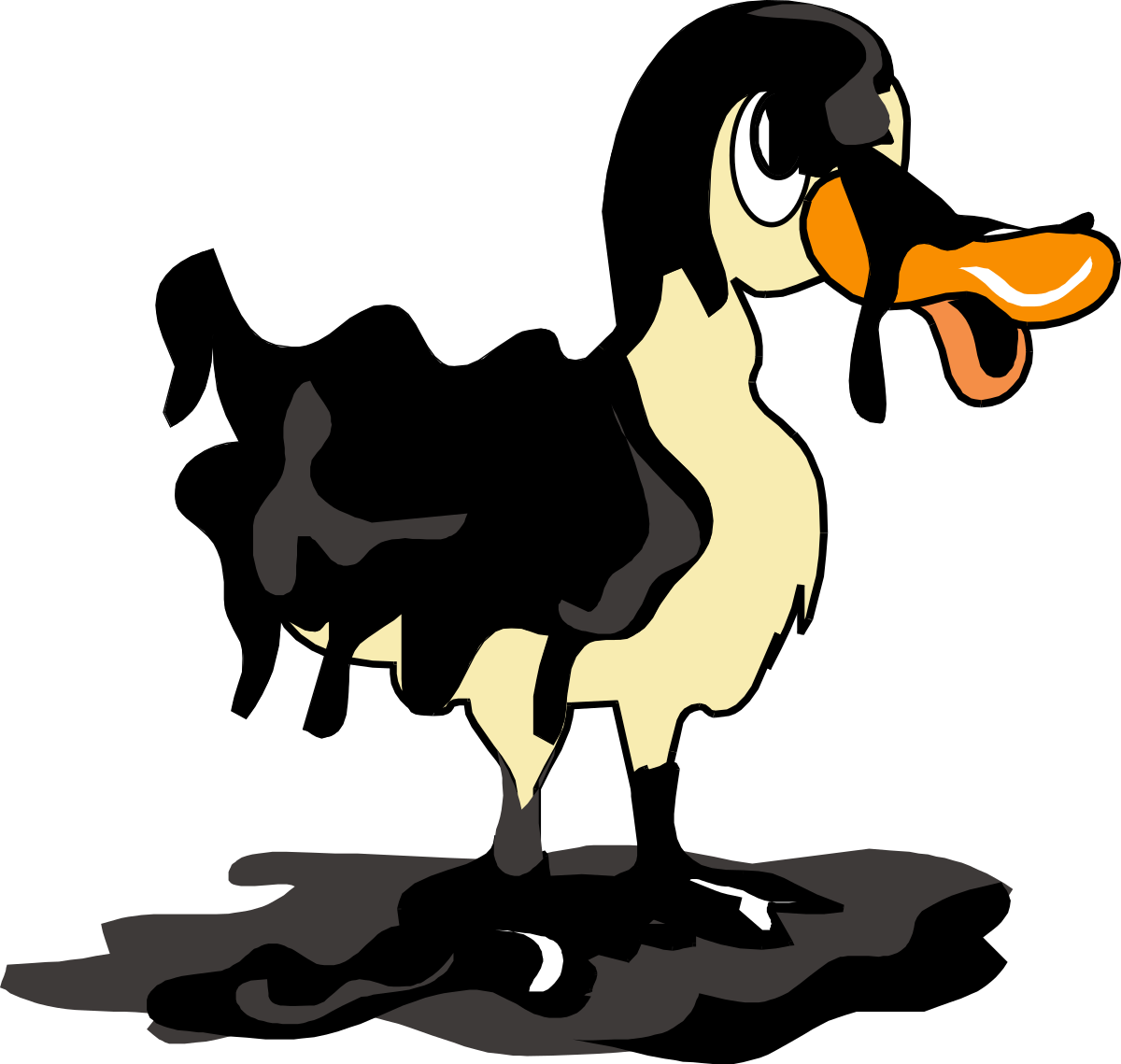 Duck with Tennis Ball: Playful Clipart for Fun Projects