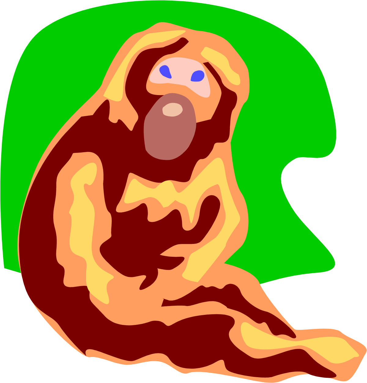 a baby sitting on the ground with a green background clip art png transparent Baby Sitting on Ground with Green Background - Adorable Clipart