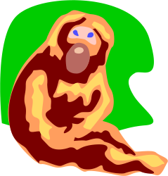 Baby Sitting on Ground with Green Background - Adorable Clipart
