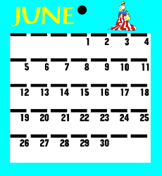 June Calendar Clipart: Vibrant Design for Summer Events