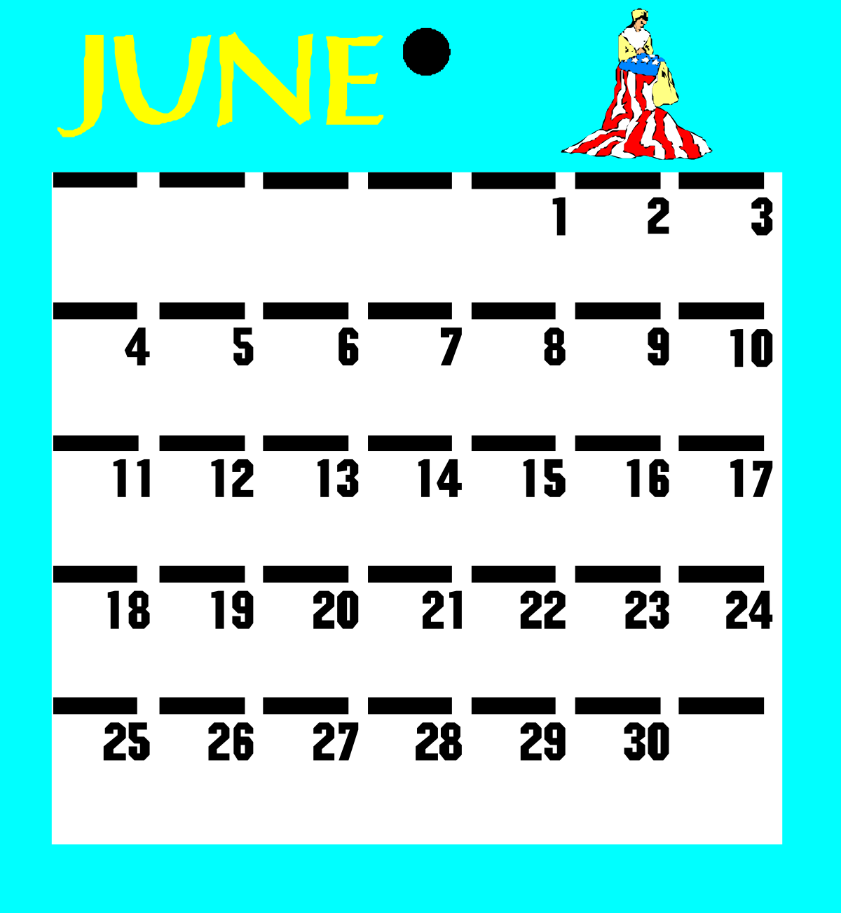 a calendar with the date of june clip art png transparent June Calendar Clipart: Vibrant Monthly Illustration for All Your Needs