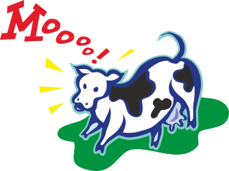 Cow Standing in Grass Clipart - Perfect for Farm Themes