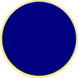 Blue Circle with Yellow Border Clipart for Versatile Design Needs