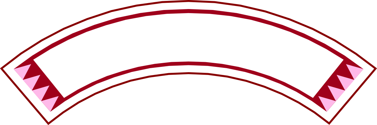 White and Red Stripe Clipart Logo - Stylish Borders and Mortise Design