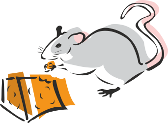 Mouse with Gift Box Clipart: Perfect for Celebrations and Events