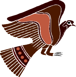 Brown Bird with Red Beak Flying Clipart - Vibrant Wildlife Graphics