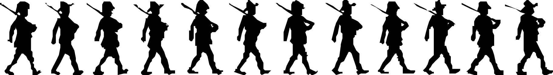 Black and White Knife Clipart of a Person - Stylish Borders