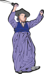 Purple Robe and Hat Woman Clipart for Creative Projects