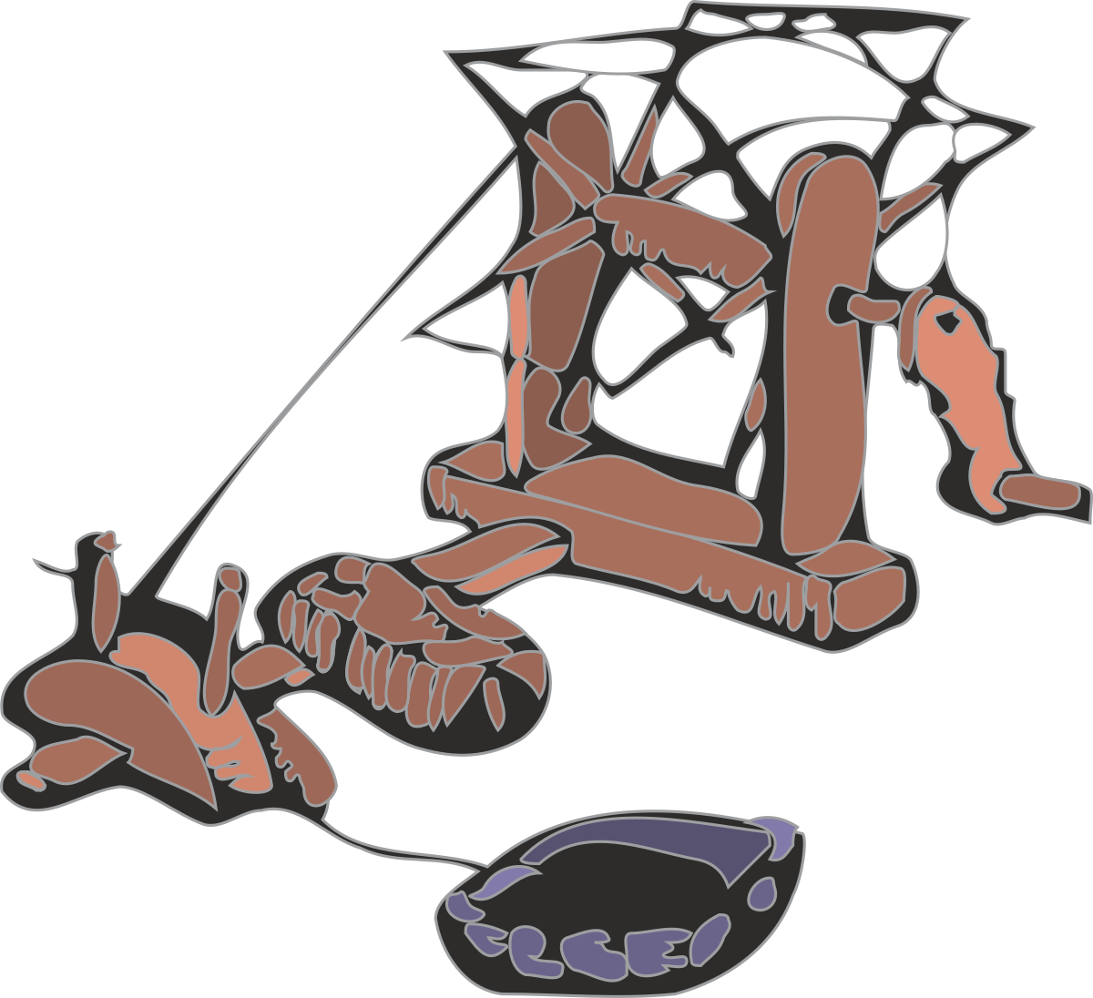 Dog and Fish Clipart - Playful Letter Designs for Fun Projects