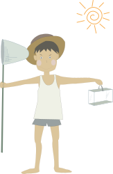 Boy with Hat and Shovel Clipart - Perfect for Creative Projects