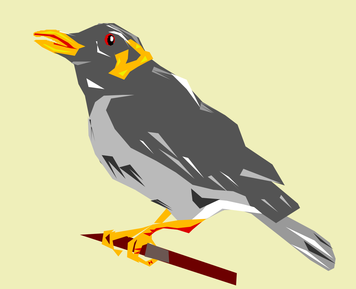 Bird on Branch Clipart: Nature's Serenity in Stunning Detail
