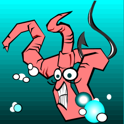 Cartoon Character with Big Mouth and Big Nose Clipart