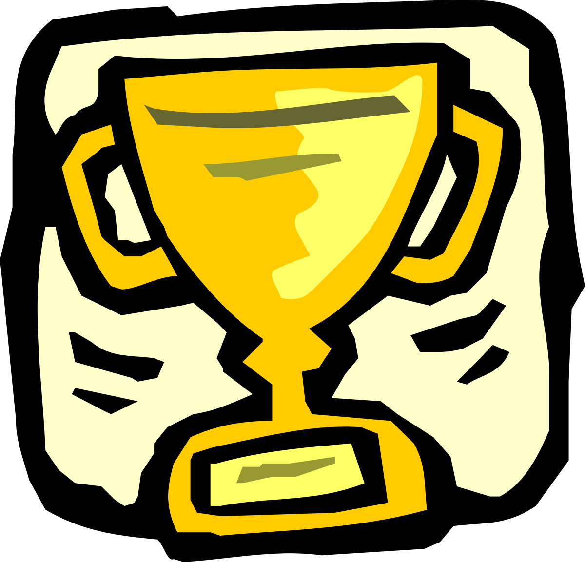 Trophy Clipart on Black Background - Celebrate Achievements