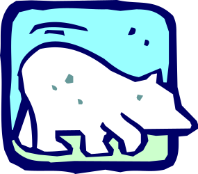Polar Bear Standing in Snow - Captivating Winter Clipart