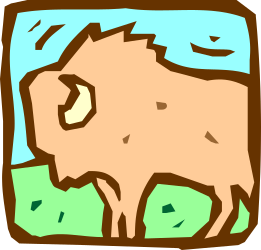 Brown Pig Standing in a Field Clipart for Creative Projects