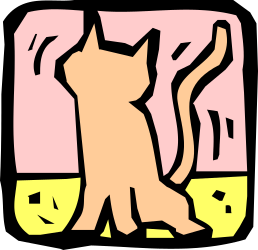 Cat Sitting on Ground - Adorable Feline Clipart