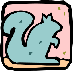 Squirrel Clipart on Pink Background: Perfect for Fun Designs