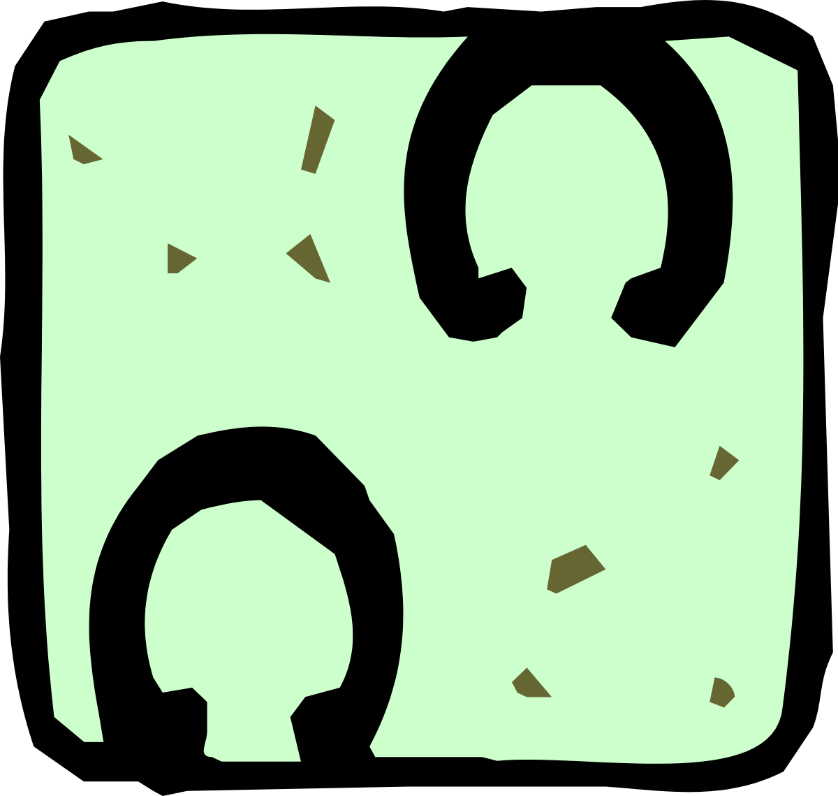 Green Square with Central Circle Clipart for Your Creative Projects