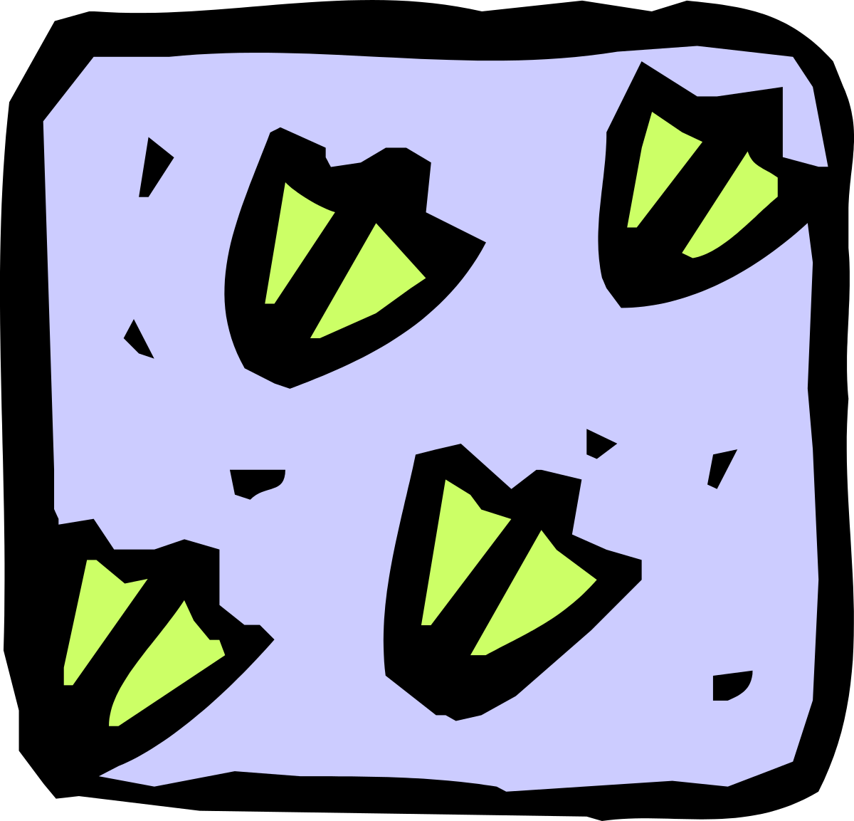 a black and green square with a few smaller green squares clip art png transparent Black and Green Square Clipart with Smaller Green Squares