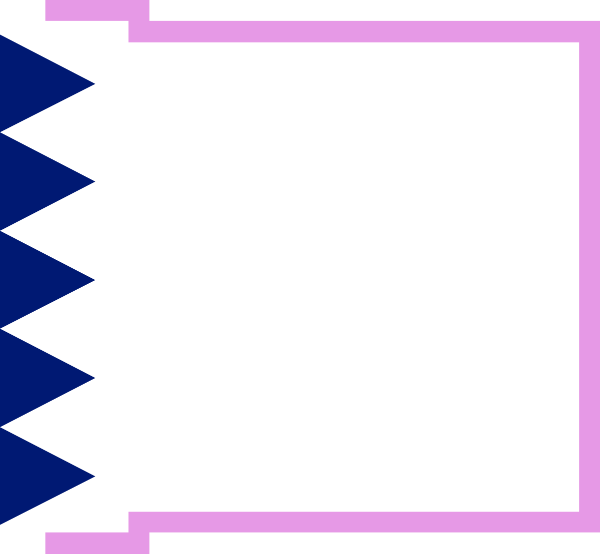 Blue and Pink Square Clipart with Pink Border - Colorful Borders Design