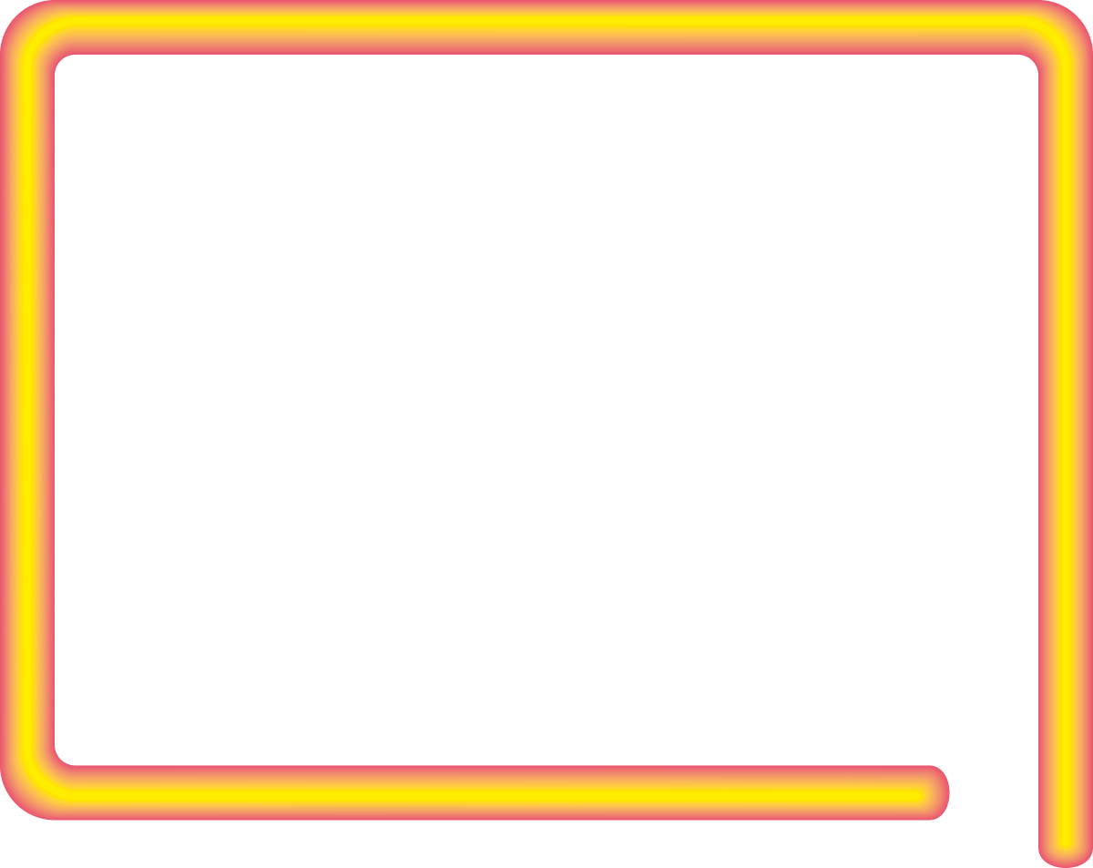 a neon frame with a black background clip art png transparent Neon Borders and Frames Clipart: Vibrant Designs on Black Background