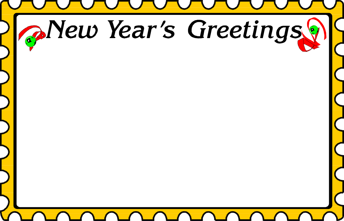 new year ' s greetings clip art png transparent New Year Greetings Clipart - Festive Borders for Holiday Designs