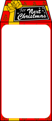Holiday Gift Box with Bow - Festive Red and Yellow Clipart