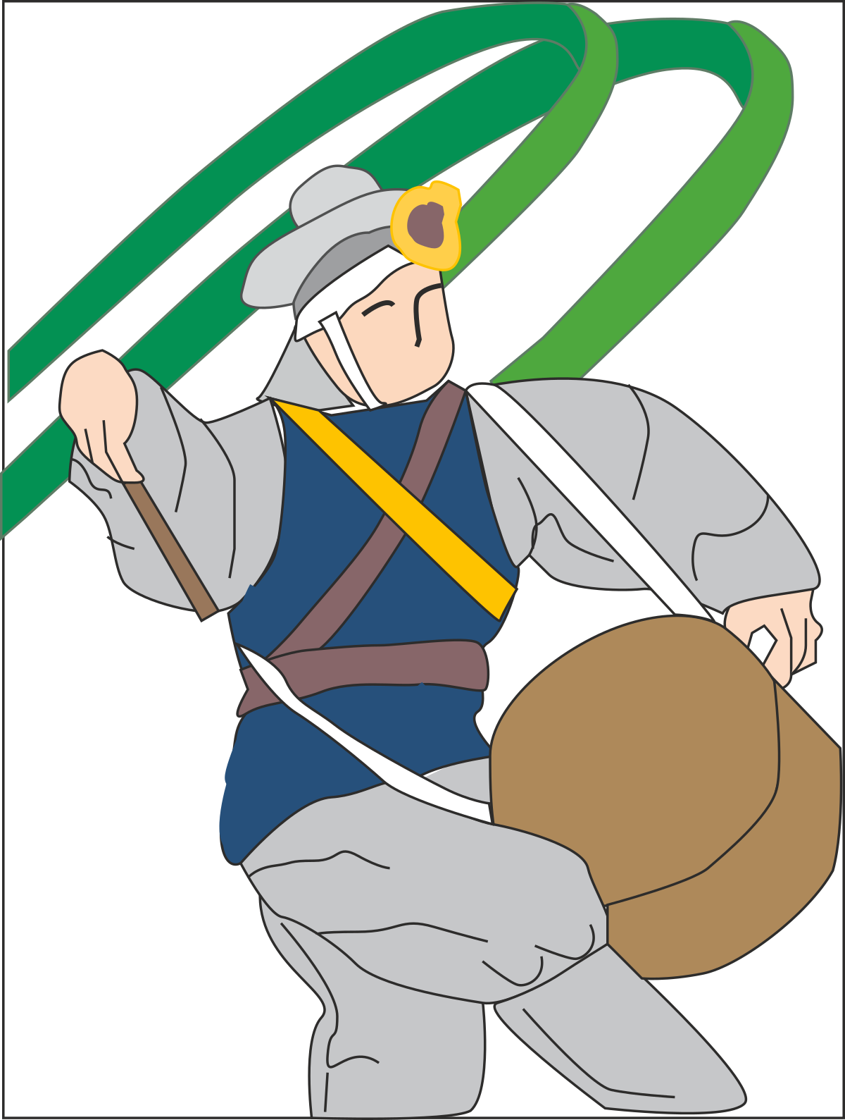 Blue Shirt Man Holding Bag Clipart for Dynamic Visuals
