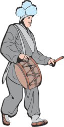 Man with Hat and Bag Clipart - Stylish Character Illustration