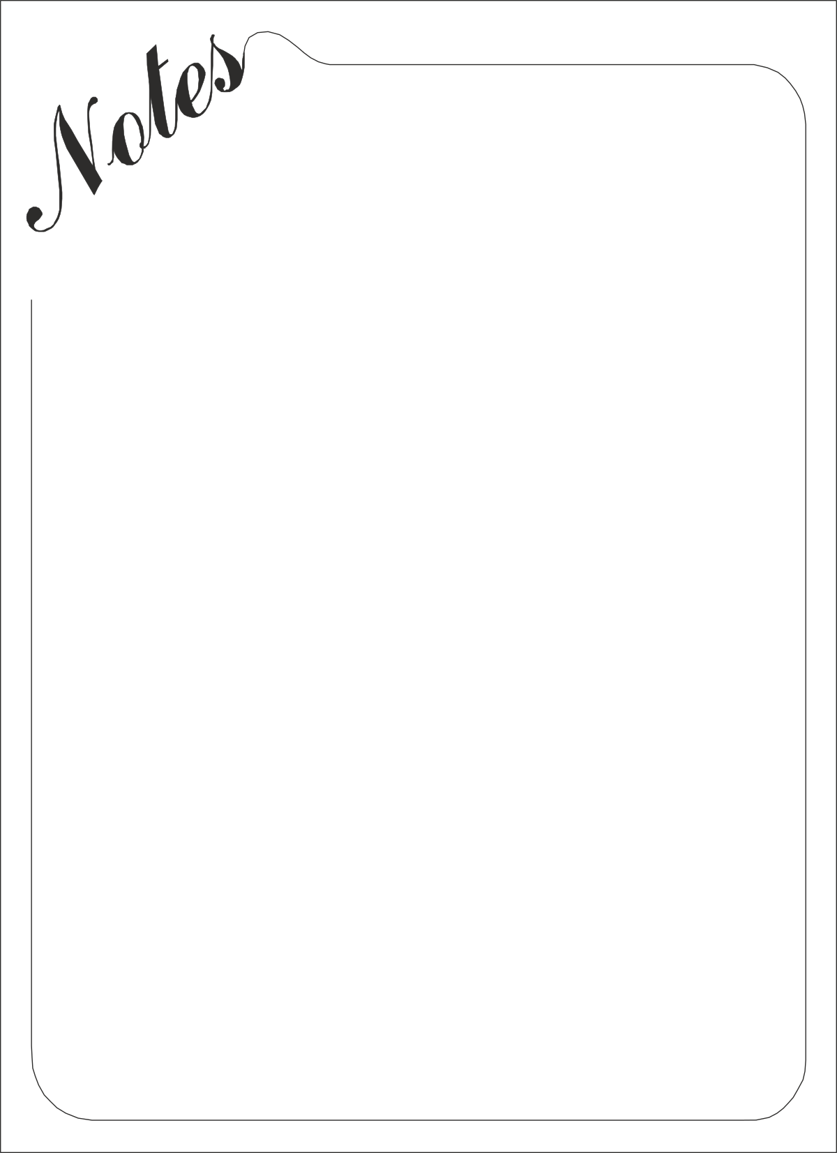 a blank paper with the word note written in black ink clip art png transparent Blank Business Note Clipart with Borders for Professional Use