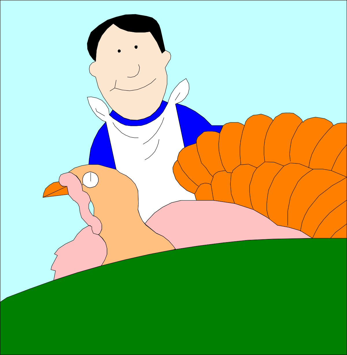 a man holding a turkey in his hand clip art png transparent Turkey Holding Man Clipart - Perfect for Thanksgiving Themes