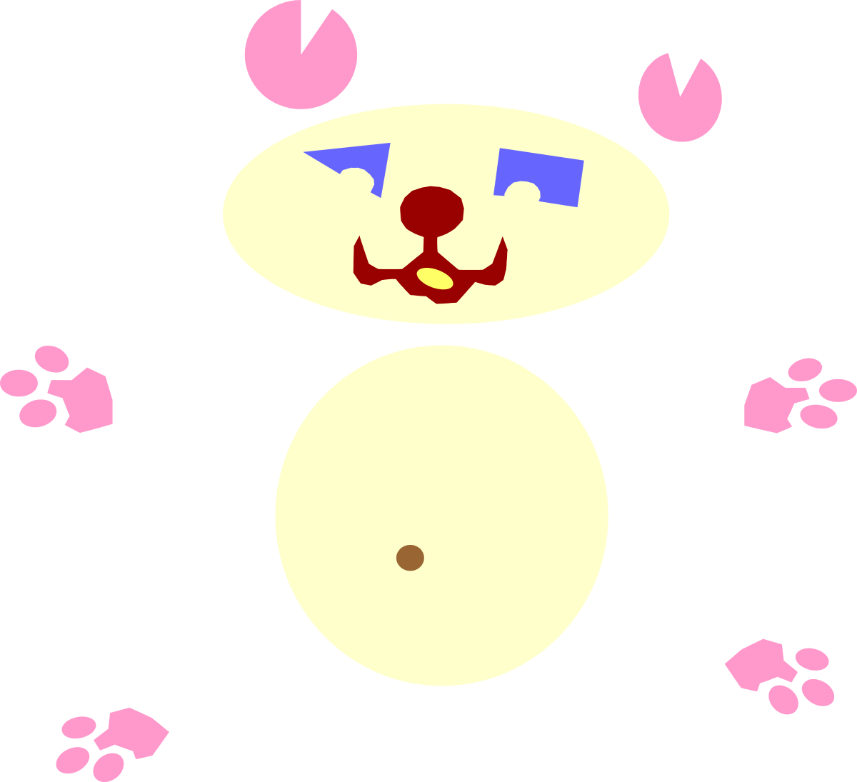 a cartoon bear with blue eyes and pink ears clip art png transparent Cartoon Bear Clipart: Adorable Character with Blue Eyes and Pink Ears