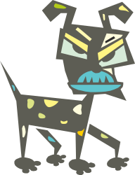Cartoon Dog Clipart with Big Mouth and Nose - Fun and Playful Illustrations