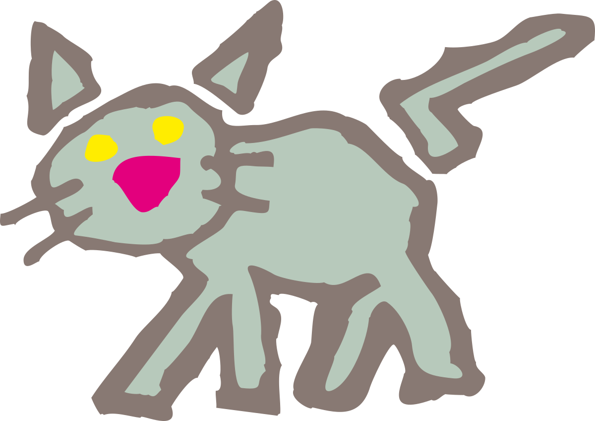 Gray and Yellow Pokemon with Pink Heart Clipart