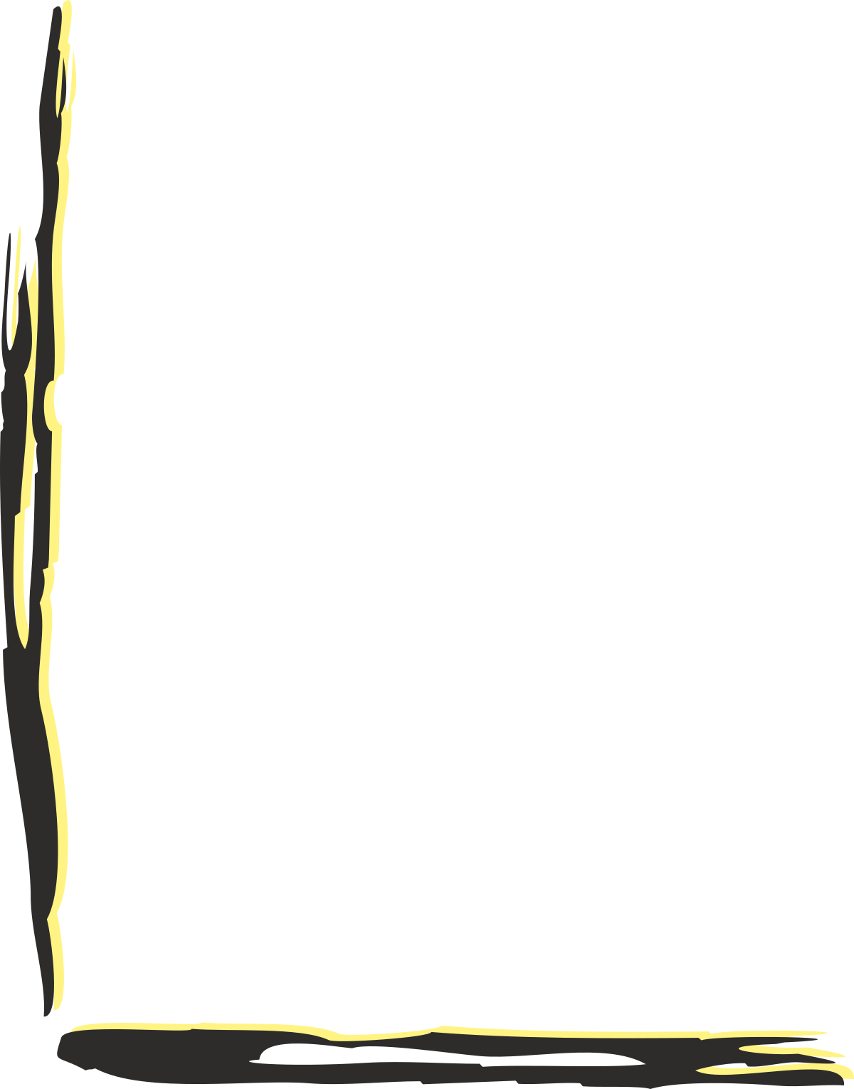 Black and Yellow Clipart Borders and Corners for Creative Designs