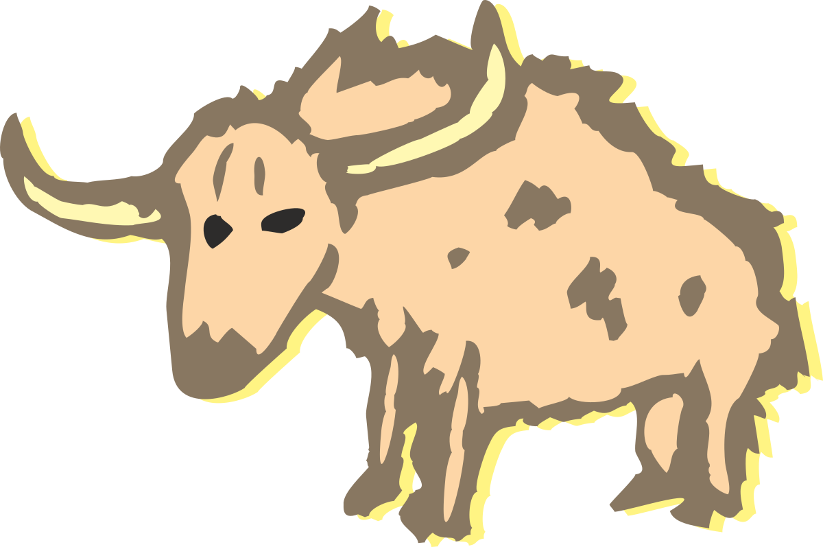 Brown and White Cow Clipart on Black Background - Perfect for Farm Themes