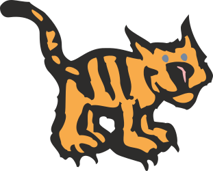 Cat with Heart on Back - Adorable Clipart for Your Projects
