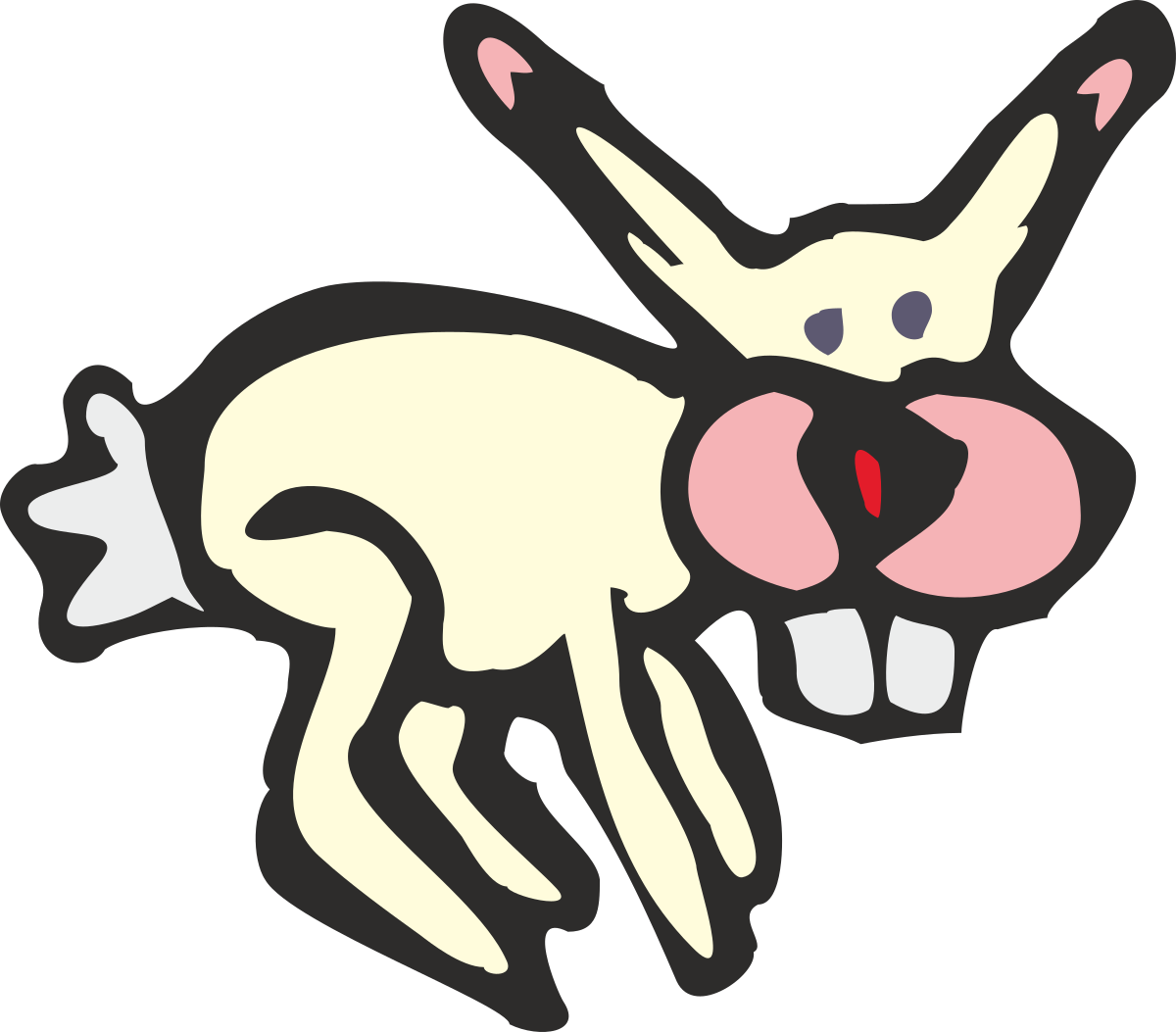 Cartoon Rabbit Clipart: Charming Open-Mouth Animation