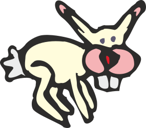 Cartoon Rabbit Clipart: Charming Open-Mouth Animation