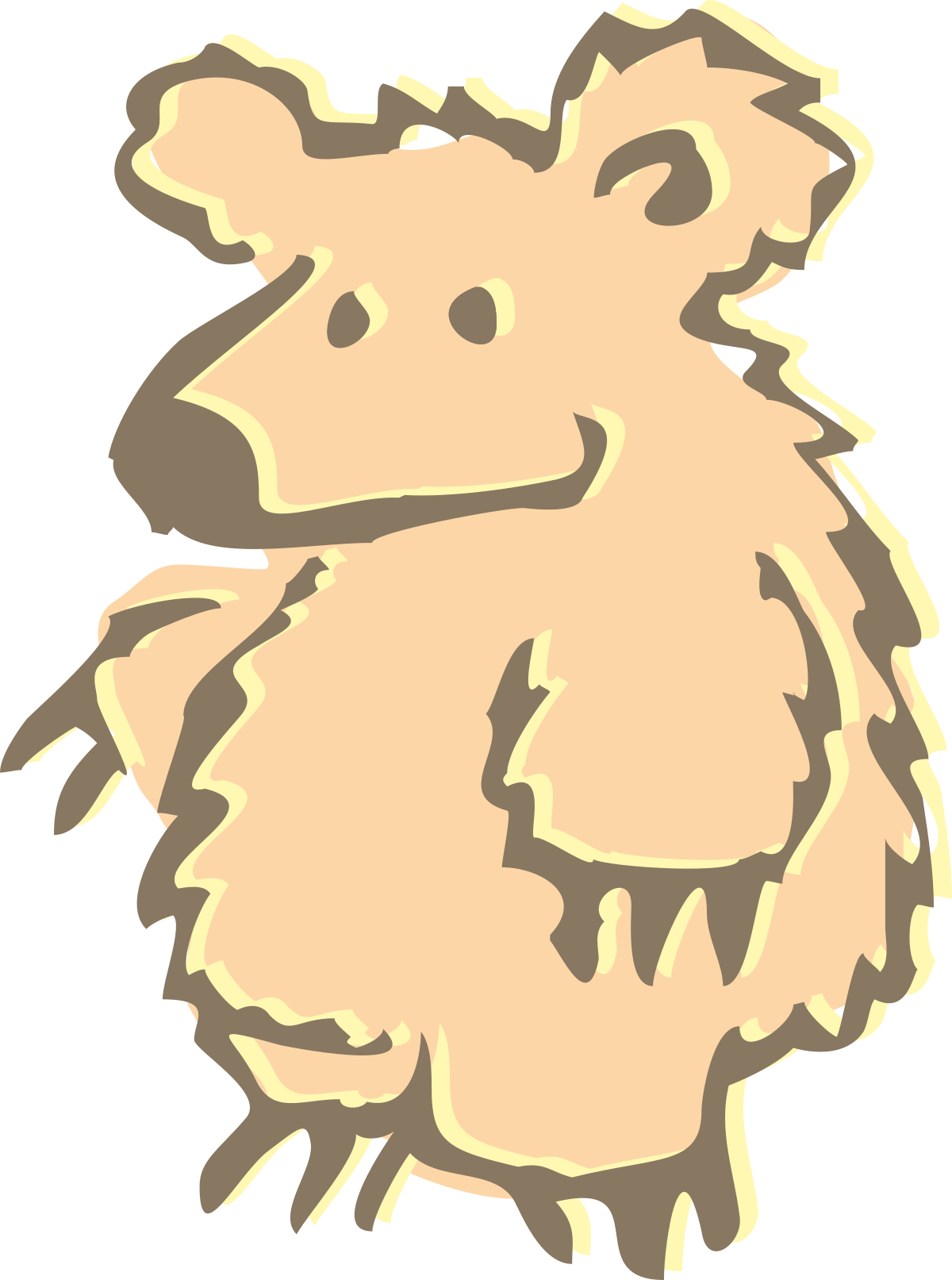a cartoon bear with a big nose clip art png transparent Cartoon Bear with Big Nose Clipart - Adorable Animal Illustration