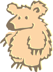 Cartoon Bear with Big Nose Clipart - Adorable Animal Illustration