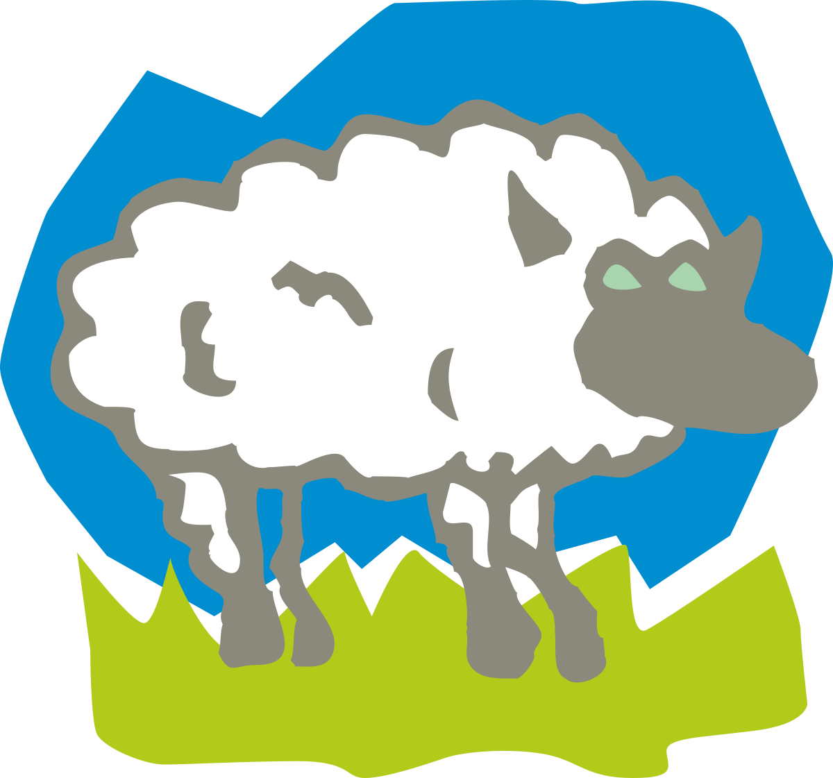 a sheep standing in the grass clip art png transparent Sheep Standing in Grass - Charming Clipart for Nature Designs