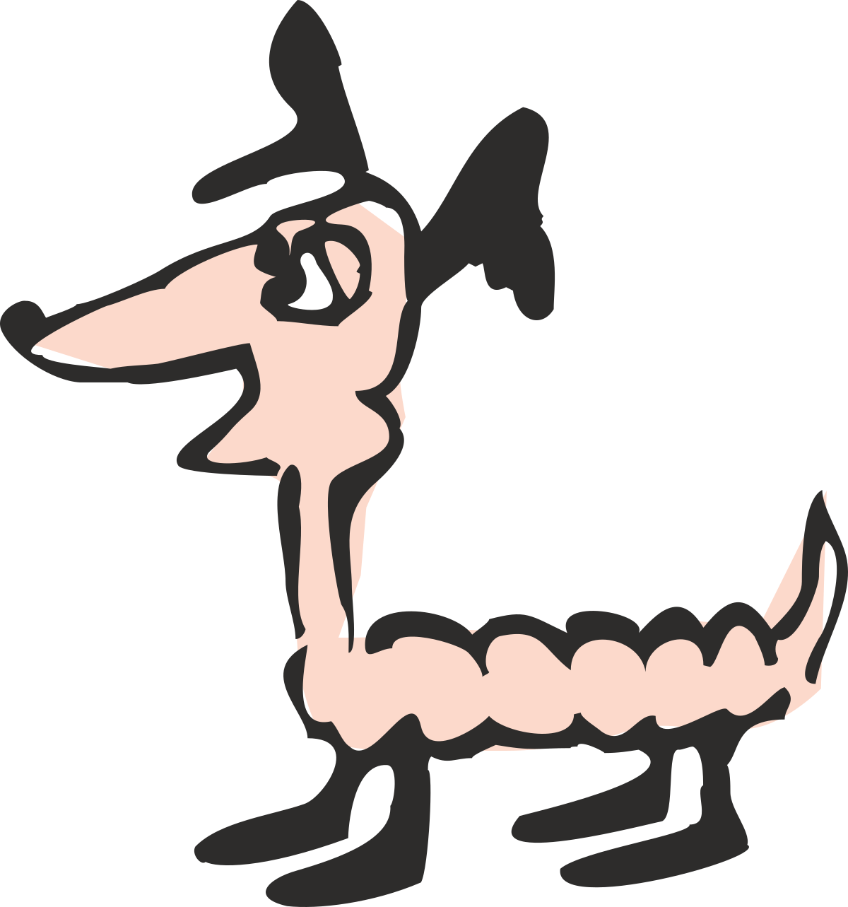 Dog with Black and White Face Clipart: Playful Pooch for Creative Projects