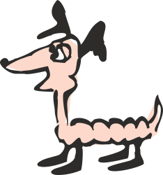 Dog with Black and White Face Clipart: Playful Pooch for Creative Projects