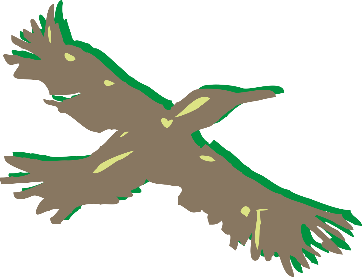 Bird Flying in the Air with Wings Spread - Stunning Clipart