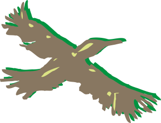 Bird Flying in the Air with Wings Spread - Stunning Clipart
