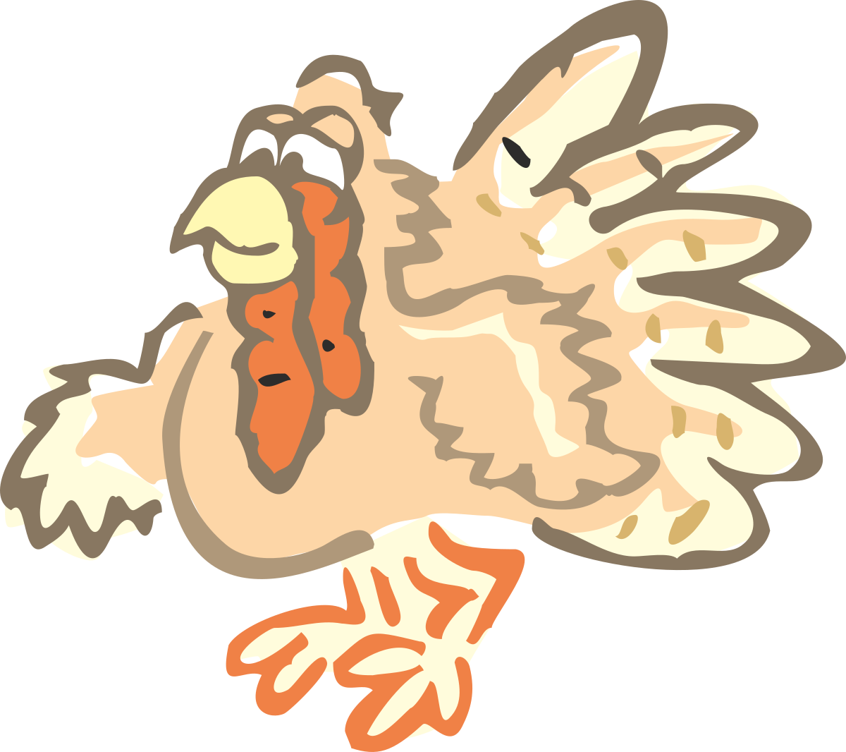 a cartoon turkey with a big nose clip art png transparent Cartoon Turkey Clipart with Big Nose for Creative Projects